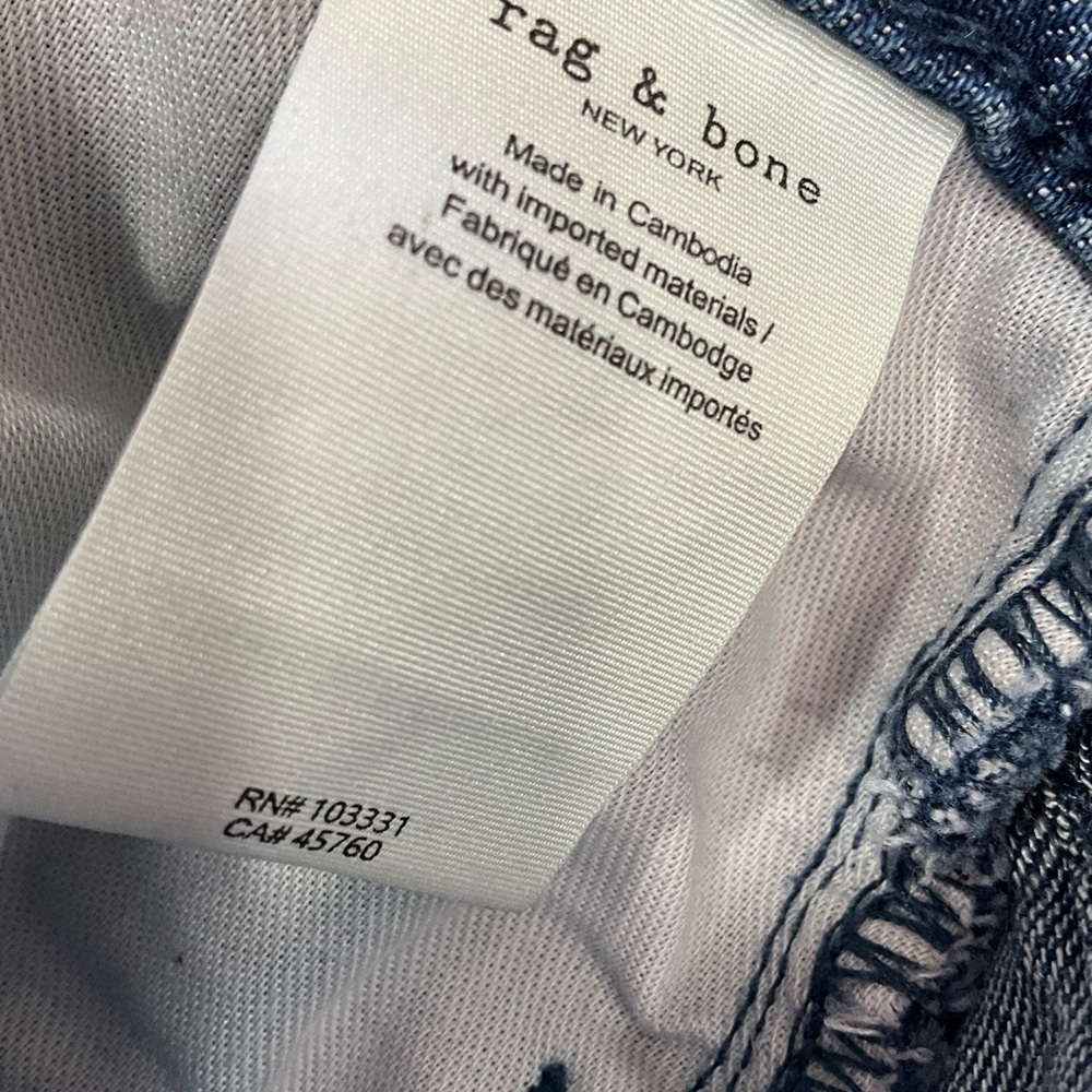 RAG & BONE Lori Mid Rise Wide Leg Jeans Blue Size 26 - Picture 10 of 11